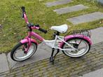 Fiets 16 inch roze/wit, Fietsen en Brommers, Ophalen, Gebruikt, 16 inch, Handrem