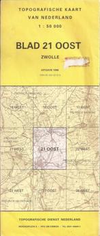 Zwolle Topografische Kaart Blad 21 Oost 1996  1 . 50 000, Boeken, Atlassen en Landkaarten, Nederland, Gelezen, Ophalen of Verzenden