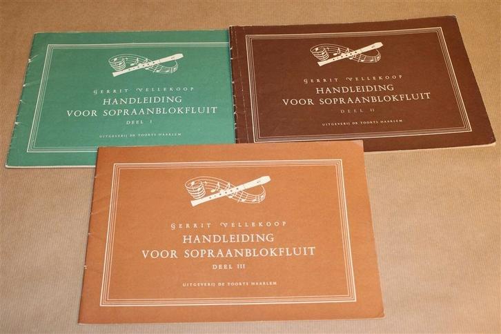 Handleiding voor sopraanblokfluit. 3 delen., Muziek en Instrumenten, Bladmuziek, Gebruikt, Artiest of Componist, Klassiek, Ophalen of Verzenden