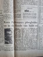 WIELRENNEN: Pellenaars ploegleider Ronde van Italië (1957), Ophalen of Verzenden, 1940 tot 1960, Knipsel(s)