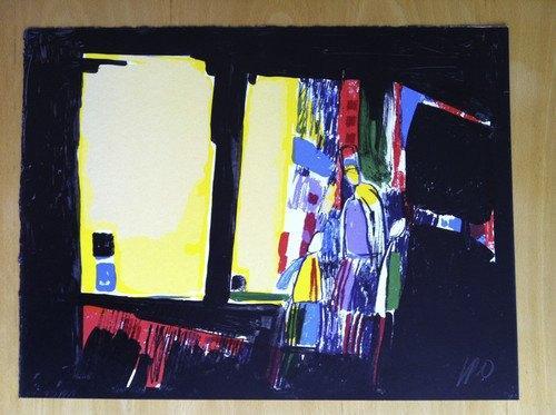 Jan P v Opheusden(1941)Lithografie "Het nieuwe Licht"Ges Gen, Antiek en Kunst, Kunst | Litho's en Zeefdrukken, Ophalen of Verzenden