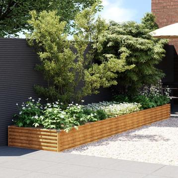 AANBIEDING | Plantenbak verhoogd 482x100x36 cm cortenstaal beschikbaar voor biedingen