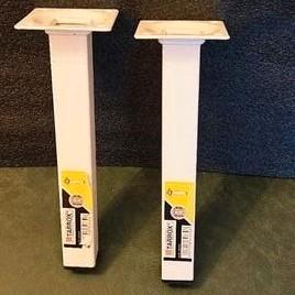 2x Meubelpoot wit, Antiek en Kunst, Antiek | Meubels | Tafels, Ophalen of Verzenden