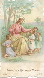 3 Oude prentjes Jezus Kindervriend, Ophalen of Verzenden, Zo goed als nieuw, Kaart of Prent, Christendom | Katholiek