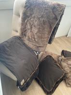 Riviera Maison faux fur plaid sprei deken set, Ophalen of Verzenden, Zo goed als nieuw