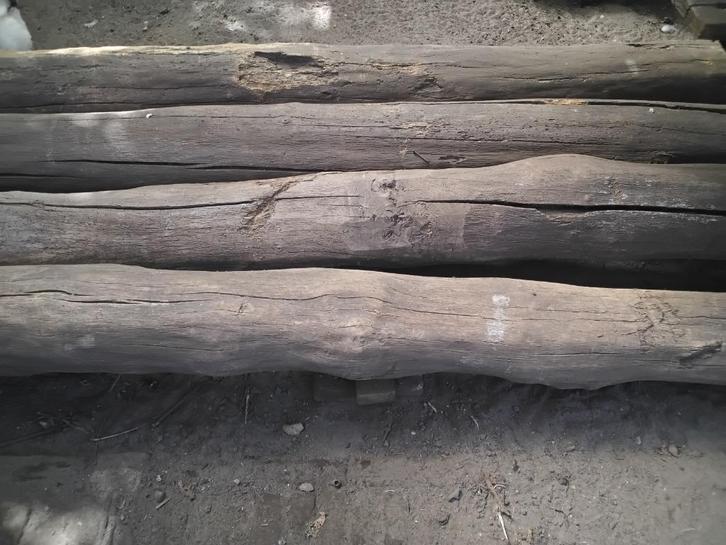 Oude Balken, Doe-het-zelf en Verbouw, Hout en Planken, Gebruikt, Balk, Overige houtsoorten, 200 tot 250 cm, 50 mm of meer, Ophalen
