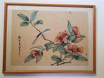 Japanse schildering op zijde, gemerkt, Antiek en Kunst, Ophalen of Verzenden