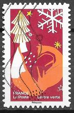 Frankrijk:  kerstzegel (8) uit 2021, Ophalen of Verzenden, Gestempeld