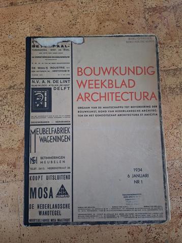 Bouwkundig weekblad architectura 1934 Mesquita Philips Metz beschikbaar voor biedingen