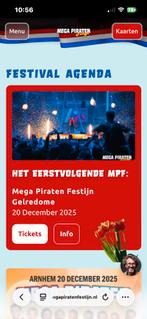 Kaartje megapiratenfestijn Gelredome, Tickets en Kaartjes, Evenementen en Festivals