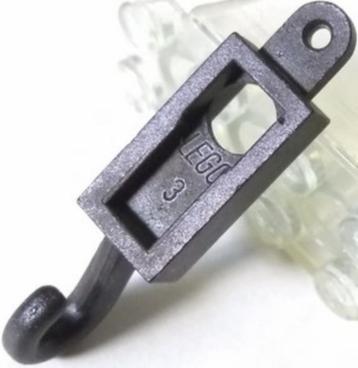 Lego Black Hook Metal 1 x 4 x 1  beschikbaar voor biedingen