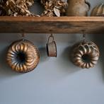 Koperen bakvorm oude brocante tulband puddingvorm *Etage3*, Gebruikt, ., Ophalen of Verzenden, .