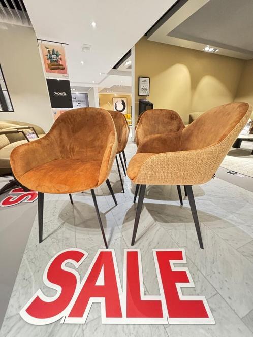Montel Eetkamerstoelen Nora 6 stuks, Huis en Inrichting, Stoelen, Zo goed als nieuw, Vijf, Zes of meer stoelen, Kunststof, Stof