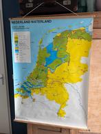 Schoolplaat schoolkaart Nederland waterland, Ophalen of Verzenden