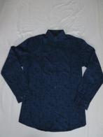 Donkerblauw gemêleerd overhemd, maat S, Angelo Litrico, Kleding | Heren, Overhemden, Blauw, Ophalen of Verzenden, Zo goed als nieuw