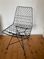 Metalen eetkamer draadstoel zwart, Huis en Inrichting, Stoelen, Ophalen, Zwart, Zo goed als nieuw, Metaal