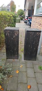 2 stuks zwarte zuilen of pilaren, Huis en Inrichting, Woonaccessoires | Zuilen en Pilaren, Ophalen of Verzenden, Zo goed als nieuw