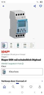 Hager EG 103 Schakelklok, Hobby en Vrije tijd, Elektronica-componenten, Ophalen of Verzenden, Zo goed als nieuw
