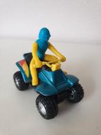Zgan. Vintage jaren 80 ATV 4 Wheeler met rider. Blauw., Ophalen of Verzenden, Zo goed als nieuw