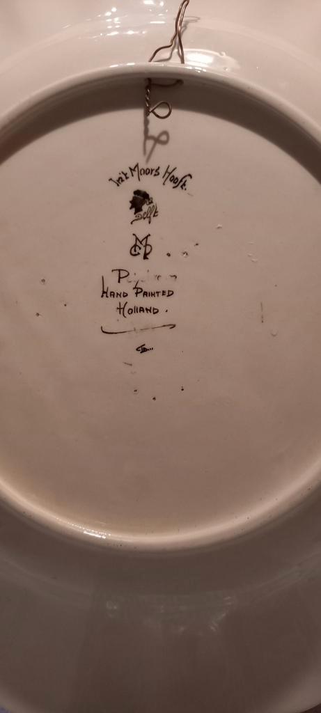 Delfts Blauw Wandbord met Landschap, Antiek en Kunst, Antiek | Schalen, Ophalen of Verzenden