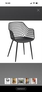 Zwarte Eetkamerstoel Webbing 4 stuks, Ophalen, Kunststof, Zwart, Zo goed als nieuw