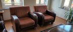 2 FAUTEUILS, BIJZETSTOELEN, GEMAKSSTOELEN, Ophalen, Gebruikt, Bruin, Onbekend