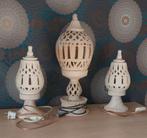 Handgemaakte aardewerken lampen - set van 3, Ophalen, Zo goed als nieuw, Overige materialen, Minder dan 50 cm