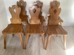 6. Geloogd licht eiken stoelen, Ophalen, Gebruikt, Hout, Vijf, Zes of meer stoelen