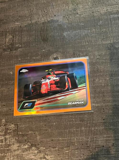 2024 Topps Chrome Formula 1 Oliver Bearman Orange /25 93, Hobby en Vrije tijd, Stickers en Plaatjes, Zo goed als nieuw, Plaatje