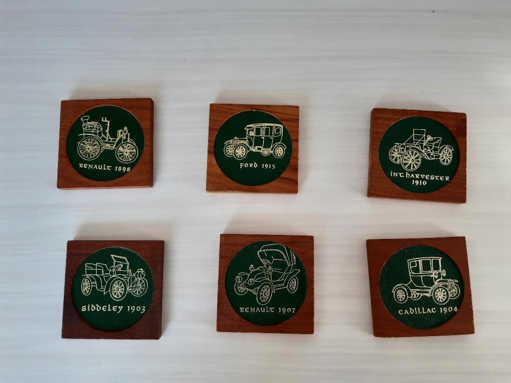 retro onderzetters oldtimers, Huis en Inrichting, Woonaccessoires | Onderzetters, Ophalen of Verzenden, Gebruikt, Overig
