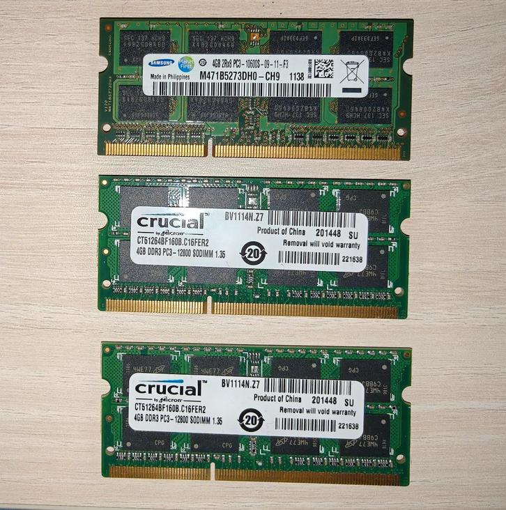 Grote Opruiming: Diverse Laptop Geheugen Modules DDR4, Computers en Software, RAM geheugen, Zo goed als nieuw, Laptop, 16 GB, DDR4