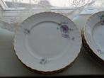 MOSA Maastricht borden wit goud randje paars bloem, Ophalen