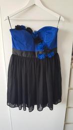 Elegante blauw-zwarte strapless jurk nieuw elisa ryan / L, Kleding | Dames, Jurken, Blauw, Maat 42/44 (L), Nieuw, Ophalen of Verzenden