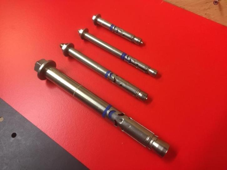 RVS muurankers / keilbouten per stuk NIEUW   vanaf € 0.50, Hobby en Vrije tijd, Knutselen, Nieuw, Materiaal, Ophalen of Verzenden