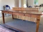 Teak tafel lengte 1.91 m met 2 lades, Huis en Inrichting, Tafels | Eettafels, Ophalen, Gebruikt, Klassiek, Teakhout