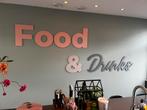 Vilten letters groot, “Food & drinks”, Ophalen of Verzenden, Zo goed als nieuw