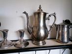 Zilver en Co Koffiepot, 2 Kandelaars & Melkkan, Antiek en Kunst, Antiek | Goud en Zilver, Ophalen, Zilver