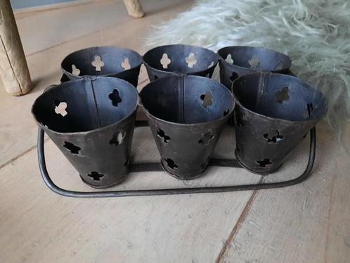 Metalen theelichthouder windlicht houder 24x16x8cm *Etage3*, Huis en Inrichting, Woonaccessoires | Overige, Gebruikt, Ophalen of Verzenden