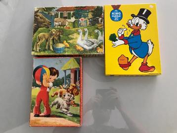 3 vintage kinderpuzzels beschikbaar voor biedingen