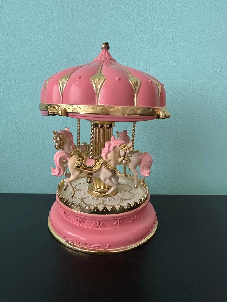 CARROUSEL - Vintage | Muziekdoos | Pink | Meisjeskamer, Ophalen of Verzenden, Gebruikt