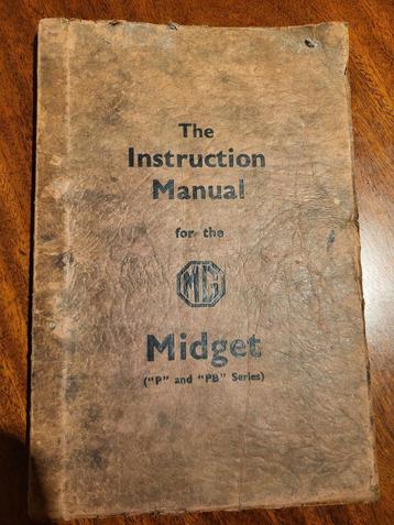 Originele MG P& PB Handleiding 1934-1935 beschikbaar voor biedingen