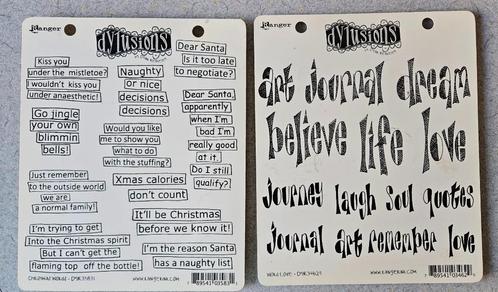 Dylusions stempel sets 1, Hobby en Vrije tijd, Stempelen, Gebruikt, EZ-mounted stempel, Ophalen of Verzenden