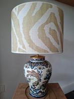 Handgemaakte lampenkap grof geweven zebra ecru-beige 30 cm, Ophalen of Verzenden