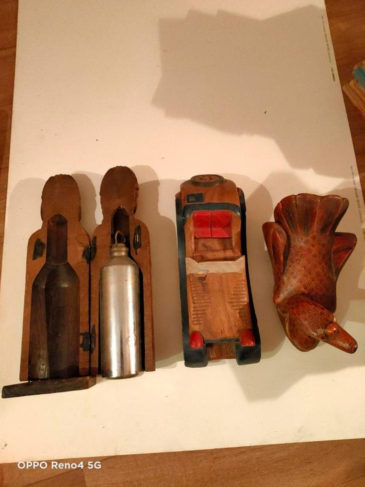 Houten Beelden Collectie, Antiek en Kunst, Kunst | Beelden en Houtsnijwerken, Ophalen of Verzenden