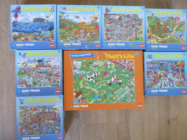 8x That's life Puzzel, Hobby en Vrije tijd, Denksport en Puzzels, Zo goed als nieuw, 500 t/m 1500 stukjes, Ophalen of Verzenden