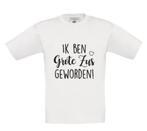 Bedrukt tekst shirt Ik ben grote zus geworden, The River House, Info@theriverhouse.nl, Jongetje of Meisje, Nieuw