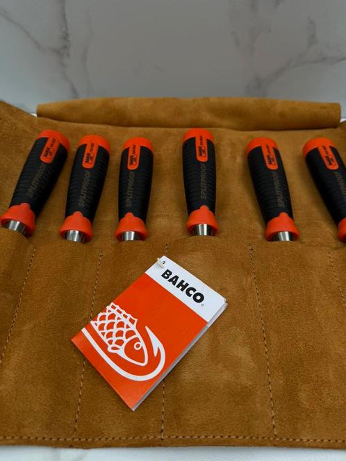 Bahco 6-delige ERGO Steekbeitelset in lederen foudraal nieuw, Doe-het-zelf en Verbouw, Gereedschap | Handgereedschap, Nieuw, Ophalen of Verzenden
