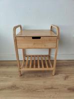 Bamboe nachtkastje met lade, Ophalen, Minder dan 45 cm, 55 tot 70 cm, Zo goed als nieuw