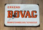 Emaille reclamebord Bovag bromfietshandelaar Langcat Bussum, Verzamelen, Ophalen of Verzenden, Gebruikt, Reclamebord