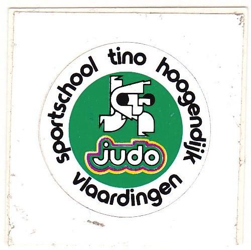 Sticker sport judo Tino Hoogendijk, Verzamelen, Stickers, Zo goed als nieuw, Sport, Verzenden